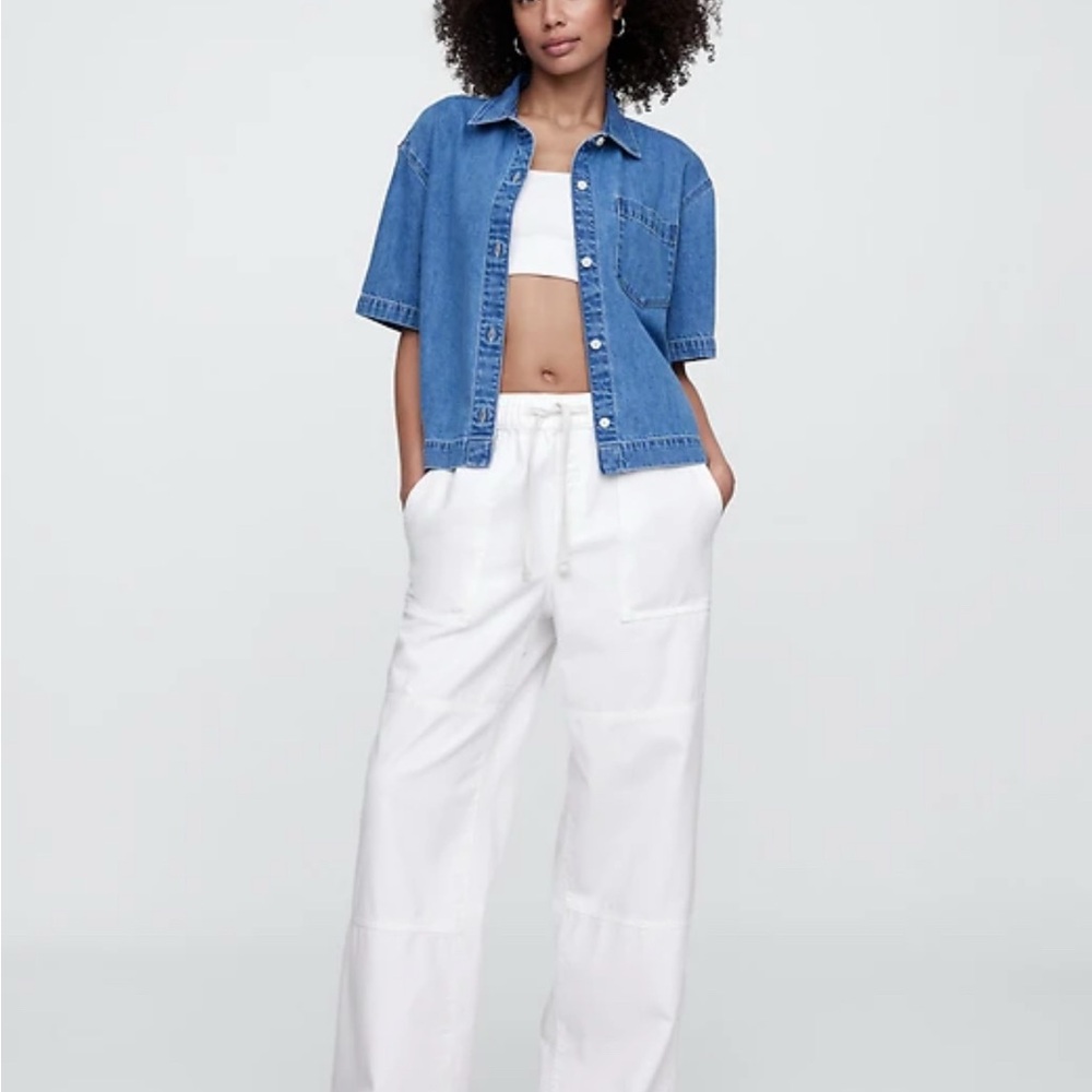 Gap wide leg new off white pants